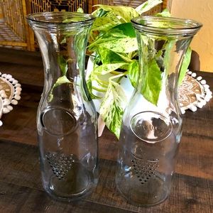 Pair of 1L Glass Carafes